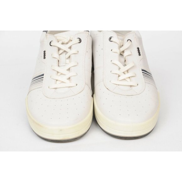 Ecco Beige Leather Perforated Toe Comfort Sneaker Shoe Mens 46 US 12-12.5 Casual - Picture 7 of 12